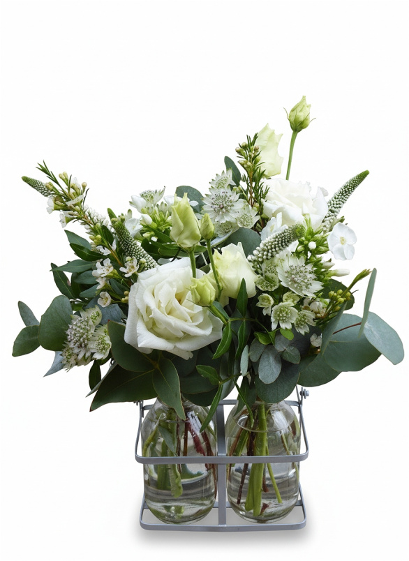 Flower Arrangements | Bottle Crate Arrangement