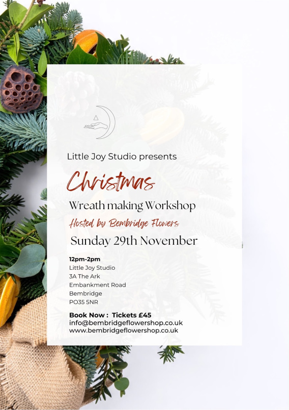 Christmas Workshops | Sunday 29th November - 12-2pm - Luxury Christmas Wreath Workshop - Little Joy Studio
