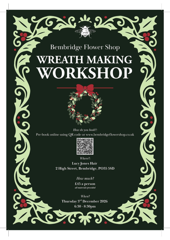 Christmas Workshops | Christmas Wreath Workshop - Thursday 3rd December 6:30-8:30pm - Lucy Jones Hair