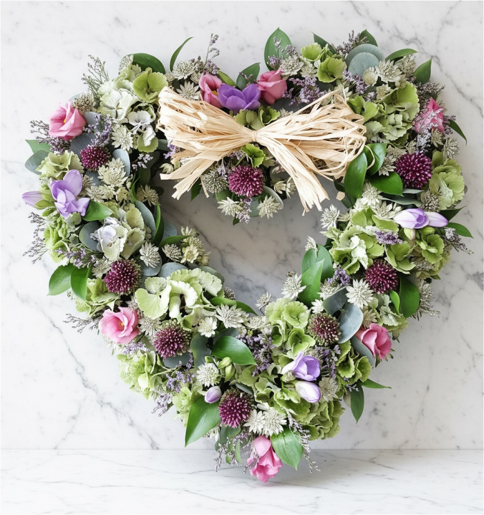 Funeral Tributes | Open style Natural Heart