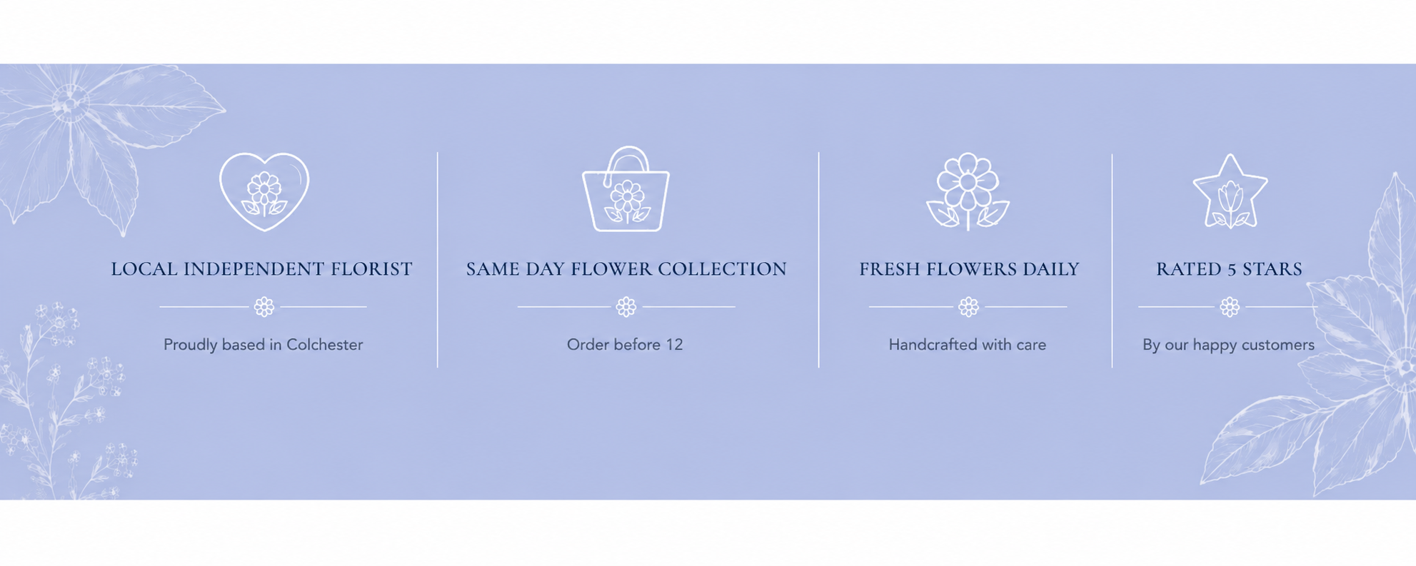 Vanilla Blue Flowers | Colchester | Funeral Flower delivery & Flower Collections for Langenhoe