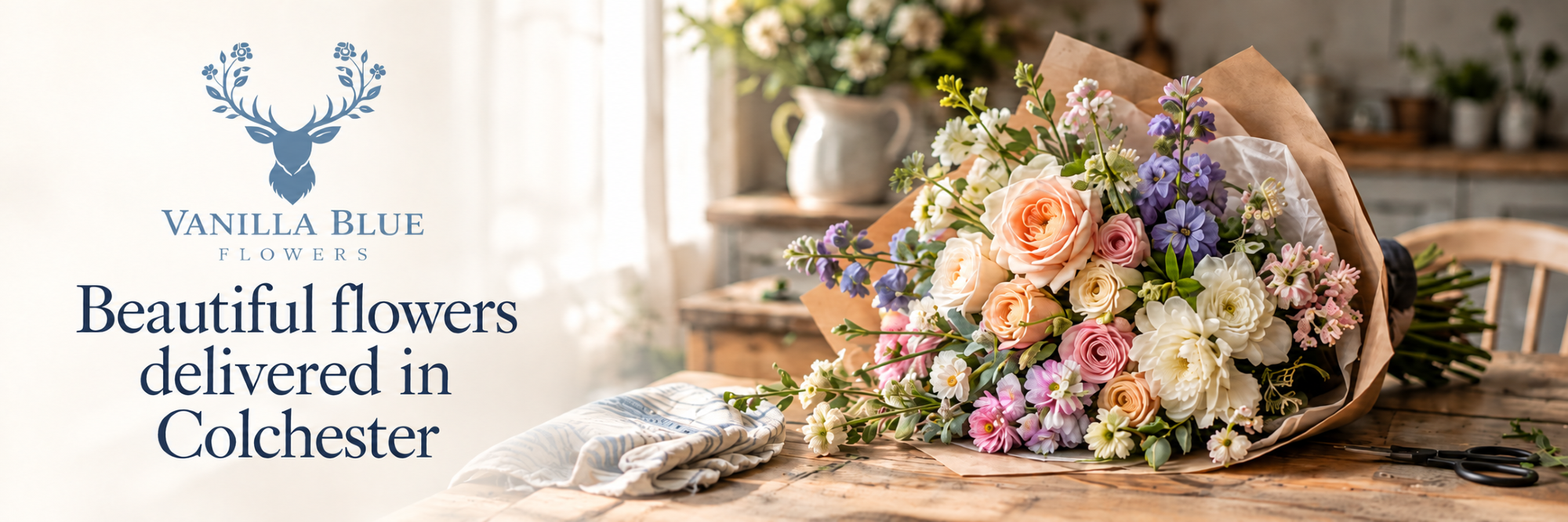 Vanilla Blue Flowers | Colchester | Home