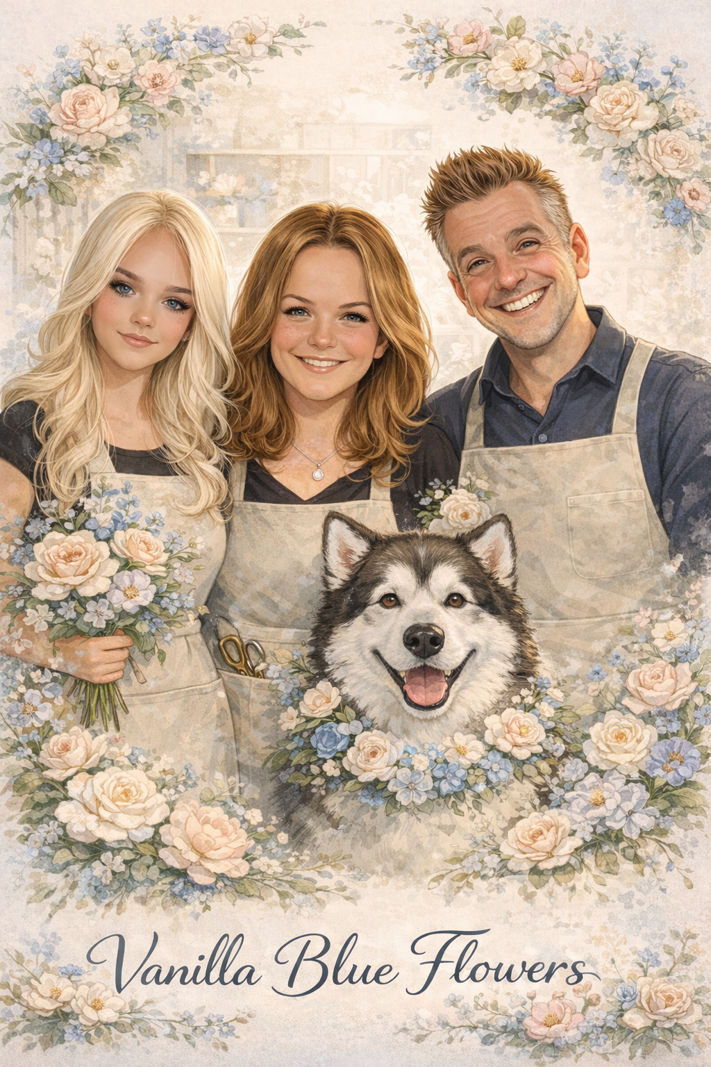 Vanilla Blue Flowers | Colchester | Home