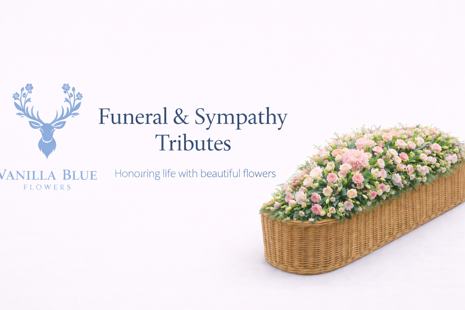 Vanilla Blue Flowers | Colchester | Funeral Flowers