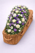 Casket Sprays | Funeral Flowers | Purple & Cream Casket Spray
