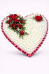 Funeral Flowers | Heart Tributes | Red Based Heart Tribute