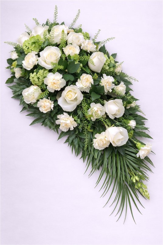 Funeral Flowers | Teardrop Sprays | Rose & Carnation Teardrop Spray