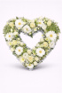 Funeral Flowers | Heart Tributes | White Open Heart