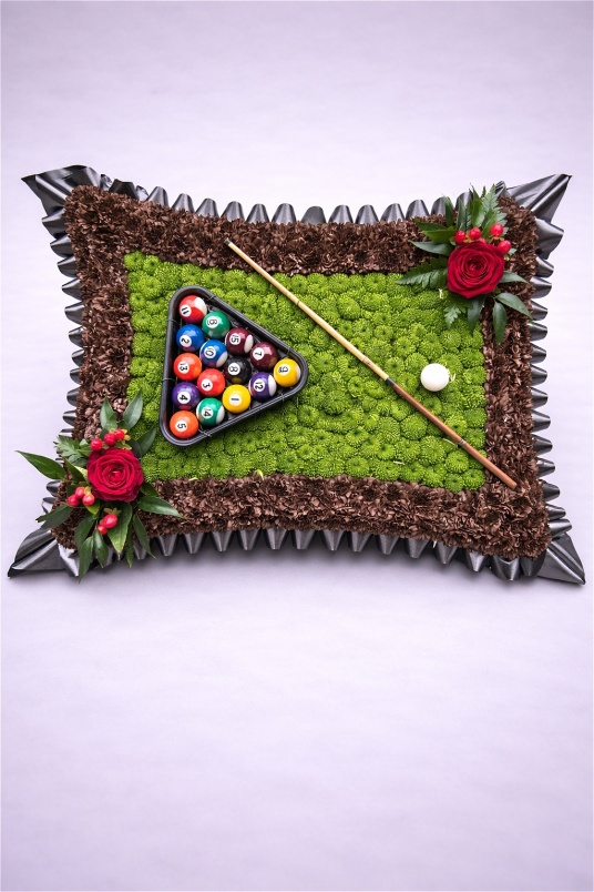 Funeral Flowers | Personal Tributes | Pillows & Cushions | Sport Themed Funeral Tributes | Snooker Table Tribute