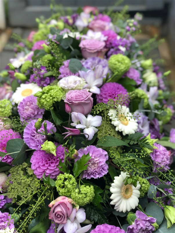 Casket Sprays | Funeral Flowers | Lilac Casket Spray