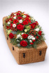 Casket Sprays | Funeral Flowers | Red Coffin Spray
