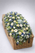 Casket Sprays | Funeral Flowers | Blue and White Coffin Spray