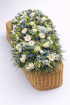 Casket Sprays | Funeral Flowers | Blue and White Coffin Spray
