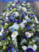 Casket Sprays | Funeral Flowers | Blue and White Casket Spray
