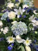 Casket Sprays | Blue and White Coffin Spray