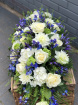 Casket Sprays | Blue and White Coffin Spray