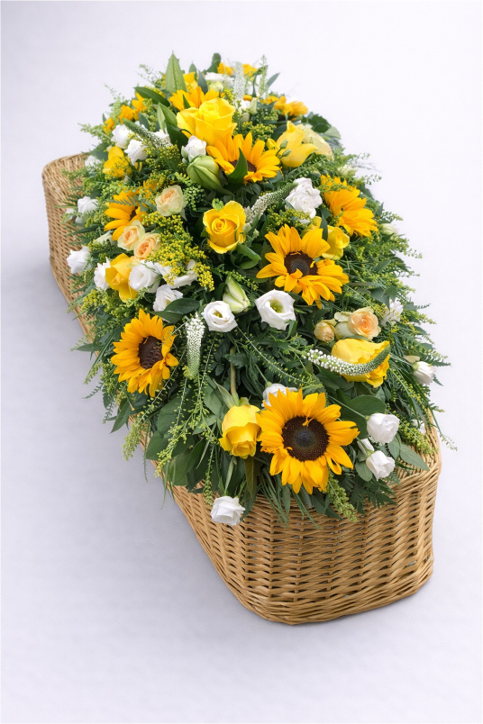 Casket Sprays | Funeral Flowers | Yellow Coffin Spray