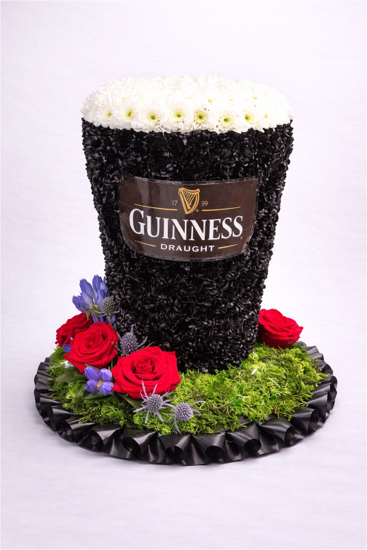 Funeral Flowers | Personal Tributes | Pint of Guinness