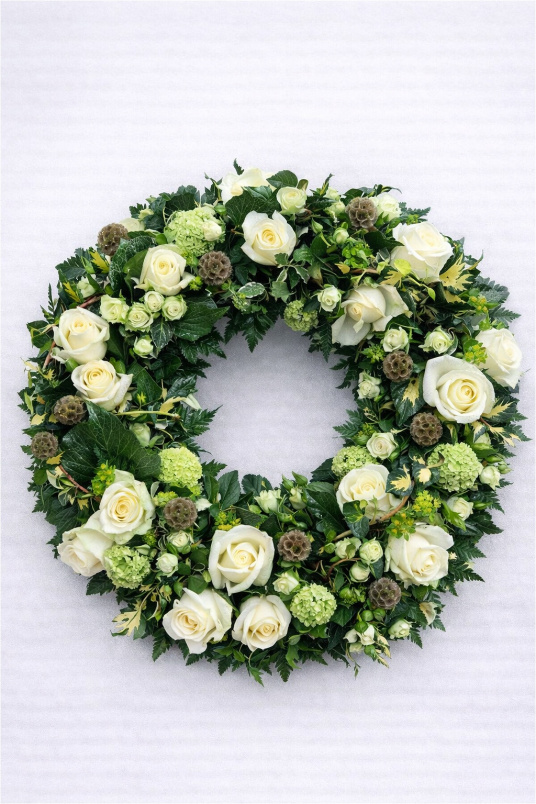 Funeral Flowers | Wreaths | Rustic Rose Wreath