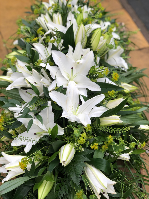 Casket Sprays | Funeral Flowers | Lily Casket Spray