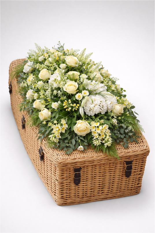 Casket Sprays | Funeral Flowers | Luxury Rustic Coffin Spray