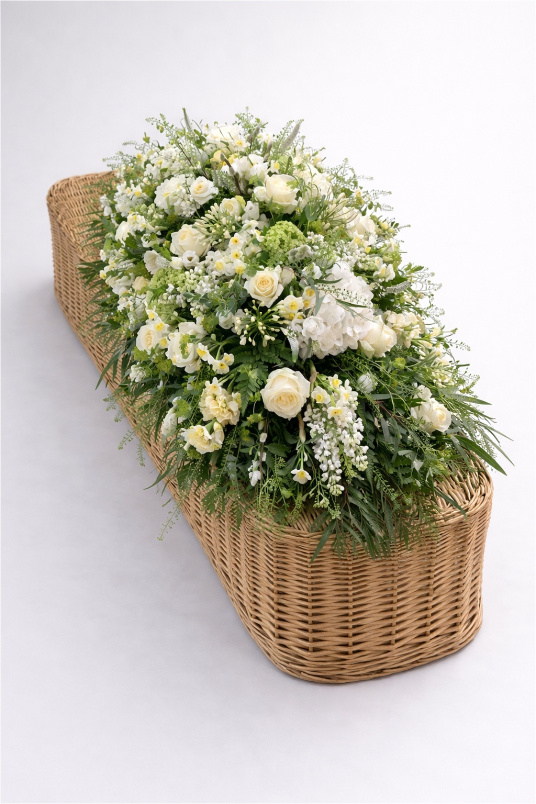 Casket Sprays | Funeral Flowers | Luxury Rustic Coffin Spray