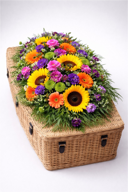 Casket Sprays | Funeral Flowers | Vibrant Coffin Spray