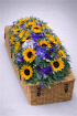 Casket Sprays | Funeral Flowers | Sunflower & Purple Casket Spray
