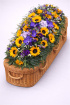 Casket Sprays | Funeral Flowers | Sunflower & Purple Casket Spray