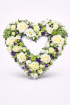 Funeral Flowers | Heart Tributes | Purple Open Heart