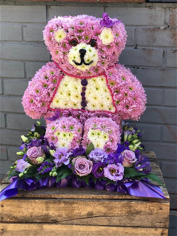 Funeral Flowers | Personal Tributes | Sitting Teddy Bear