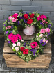 Funeral Flowers | Heart Tributes | Open Country Style Pink Heart