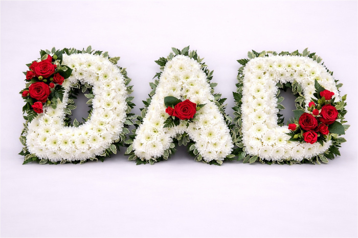 Funeral Flowers | Funeral Letters | DAD Foliage Edge Tribute