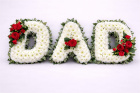 Funeral Flowers | Funeral Letters | DAD Foliage Edge Tribute