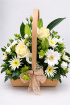 Cremation Baskets | Funeral Flowers | White Cremation Basket