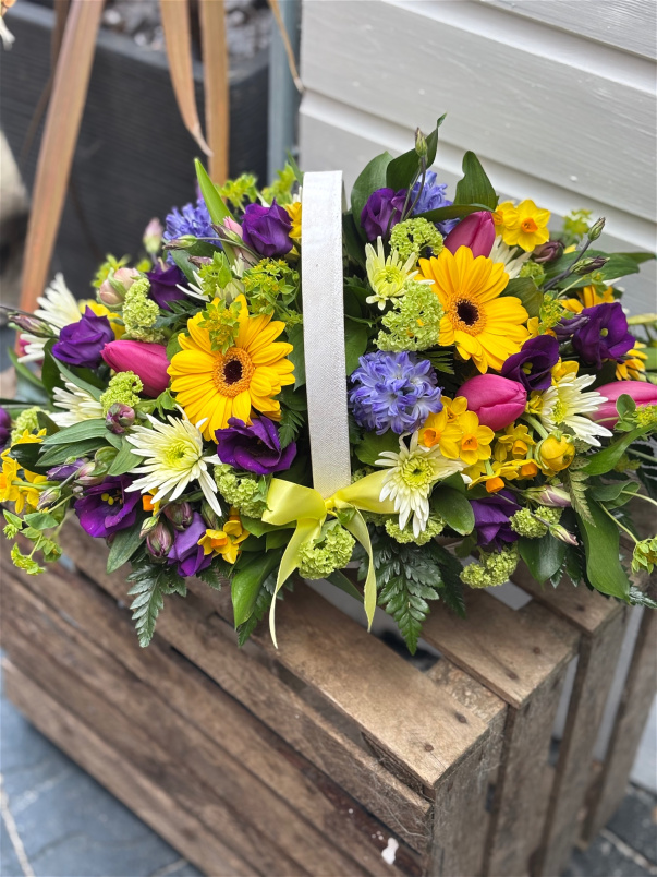 Cremation Baskets | Funeral Flowers | Vibrant Cremation Basket