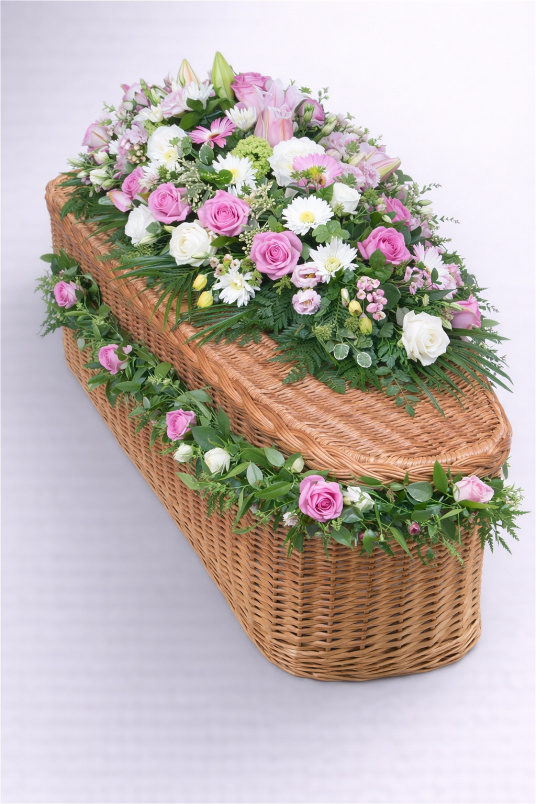 Casket Sprays | Funeral Flowers | Casket Swagging and matching Spray