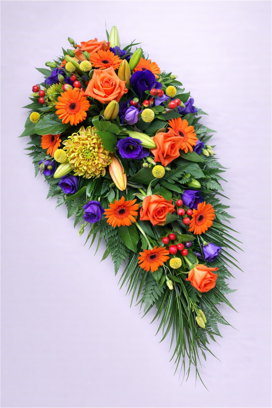 Funeral Flowers | Teardrop Sprays | Autumnal Teardrop Spray