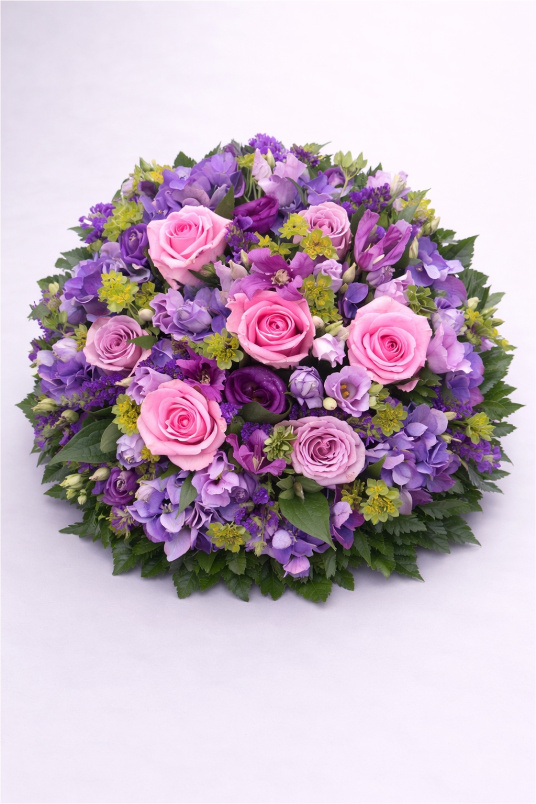 Funeral Flowers | Funeral Posy’s | Pink & Lilac Rose Posy