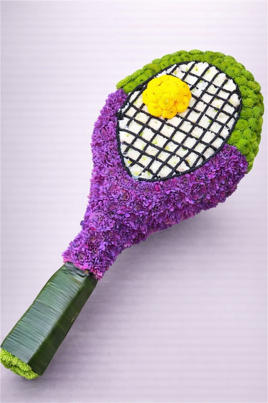 Funeral Flowers | Personal Tributes | Sport Themed Funeral Tributes | Tennis Racket