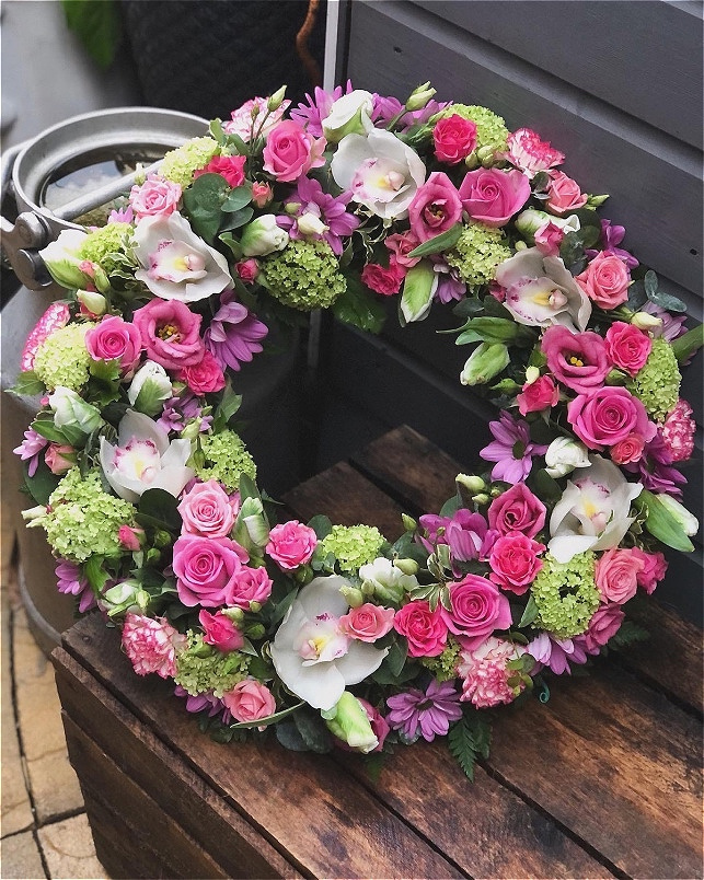 Funeral Flowers | Wreaths | Pink Wreath