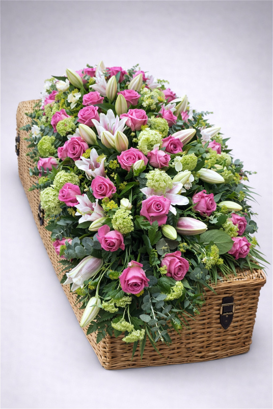 Casket Sprays | Funeral Flowers | Rose & Lily Coffin Spray