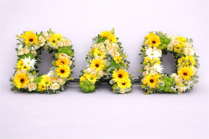 Funeral Flowers | Funeral Letters | DAD Loose Style letters