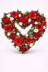 Funeral Flowers | Heart Tributes | Red Open Heart