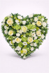 Funeral Flowers | Heart Tributes | White Loose Heart