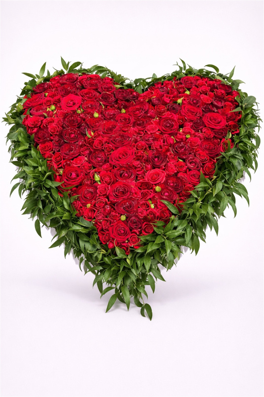 Heart Tributes | Deluxe Rose Heart