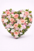 Funeral Flowers | Heart Tributes | Luxury Pastel Rose Heart