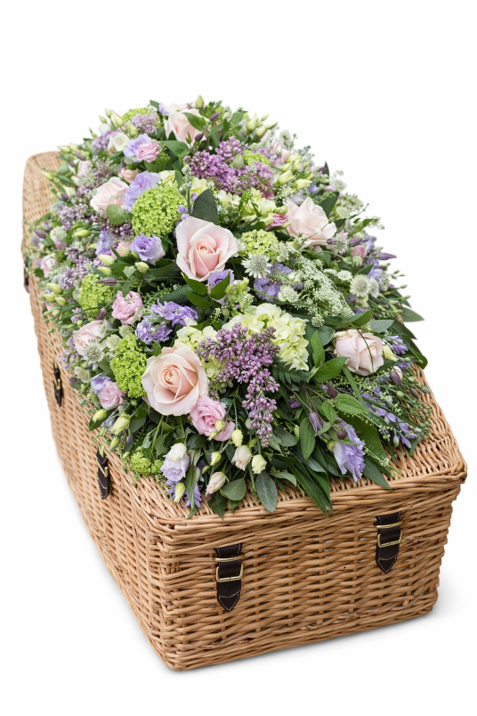 Casket Sprays | Funeral Flowers | Pastel Coffin Spray