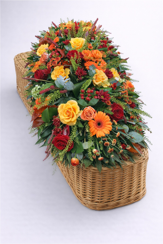 Casket Sprays | Funeral Flowers | Autumnal Coffin Spray