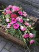 Funeral Flowers | Teardrop Sprays | Contemporary Pink Teardrop Spray